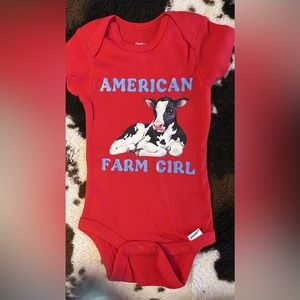 American Farm Girl Onesie